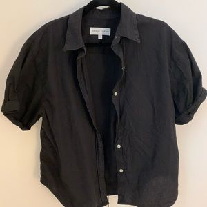 Aritzia lightly worn black Jane button up shirt